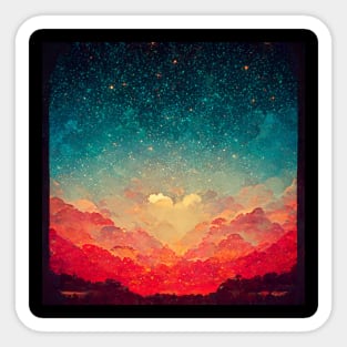 The Starry Ombre Sticker